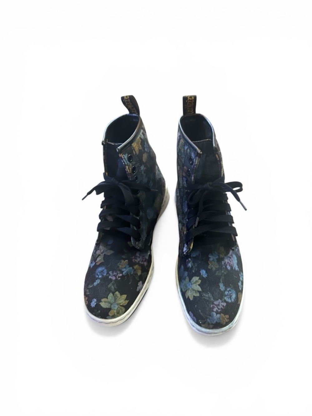 Dr. Martens Newton Darcy Floral Print Fabric Booties Size 7